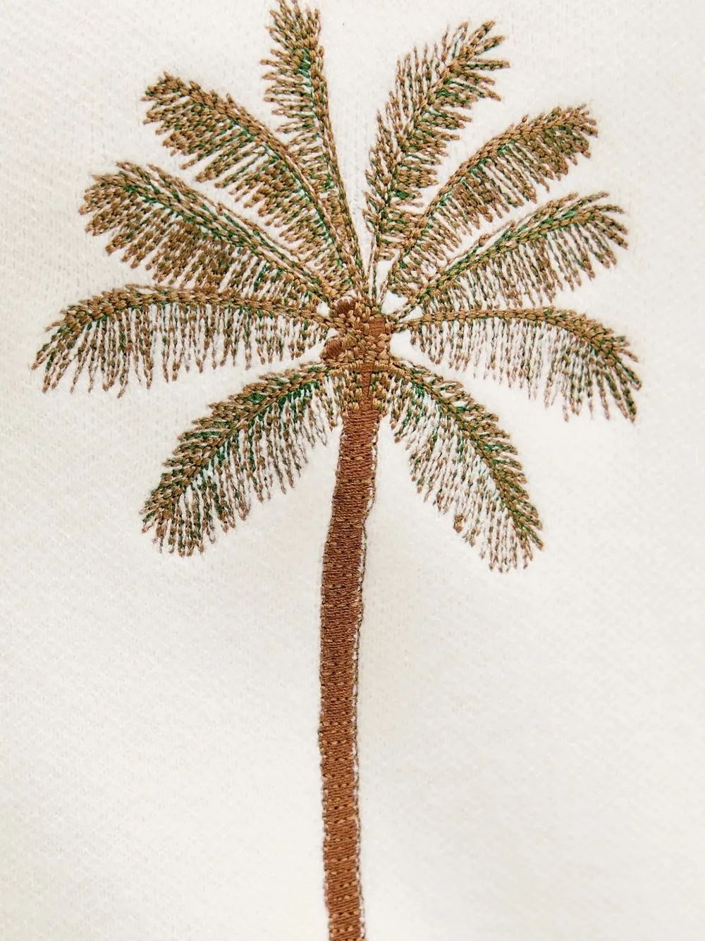 Never Fully Dressed Palm-tree Embroidered Cardigan In Neutral