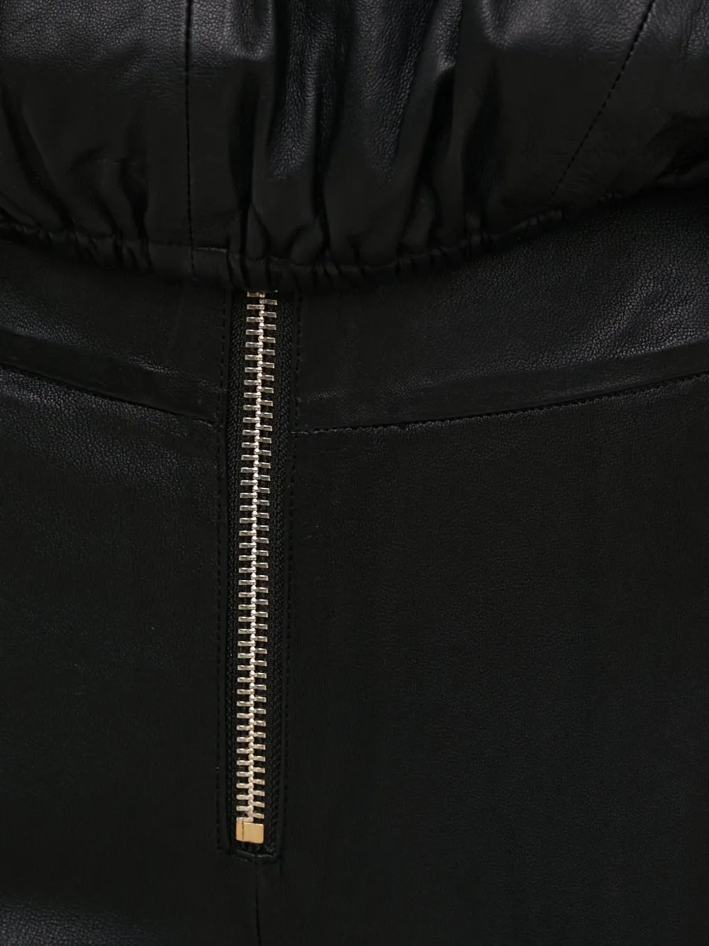 Notes du Nord Leren broek Zwart