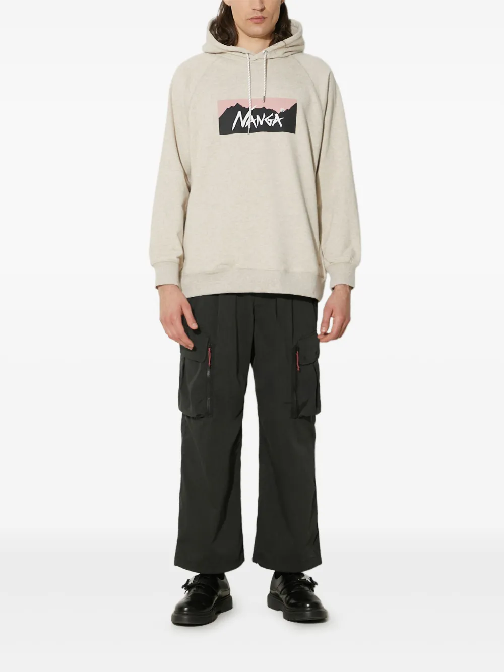NANGA logo-print hoodie | Neutrals | Image 1