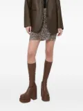 Notes du Nord leopard-print gathered mini skirt - Brown