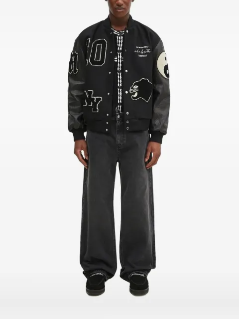 MKI Miyuki Zoku patch-embellished varsity jacket