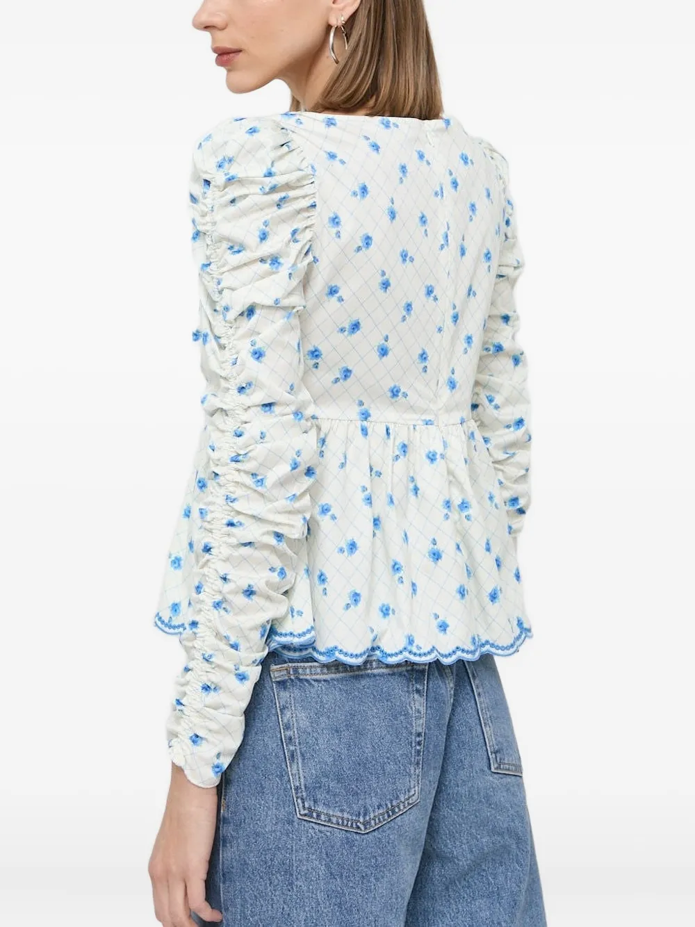 Notes du Nord Top met bloemenprint - Wit