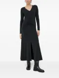 Notes du Nord V-neck long-sleeve midi dress - Black