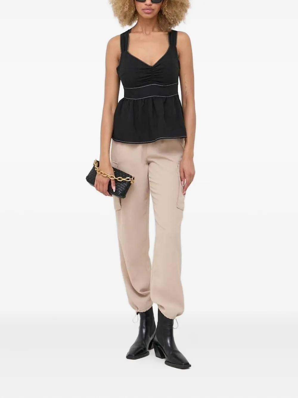 Notes du Nord cross-back blouse - Zwart
