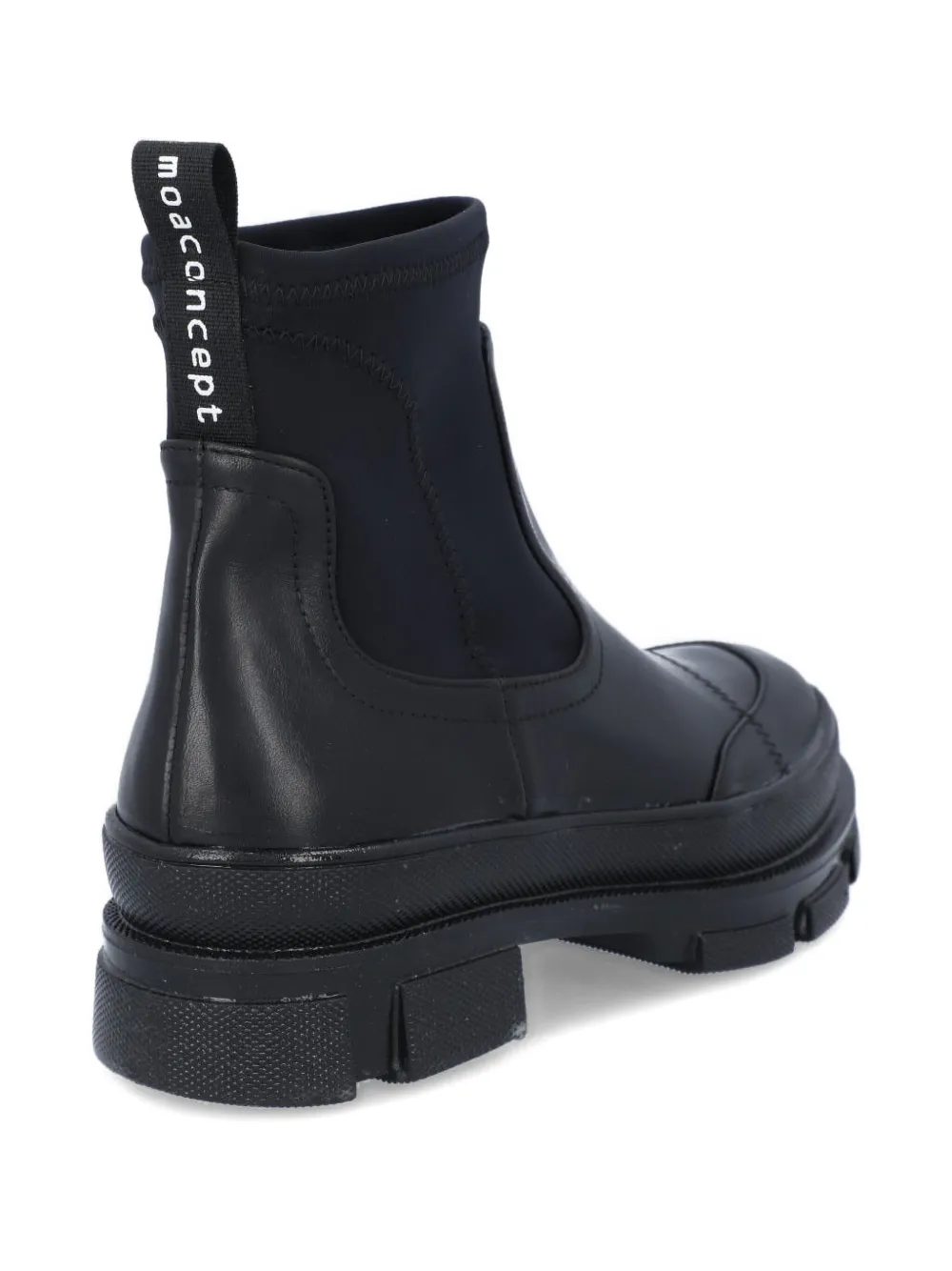 MOA CONCEPT elastic-panelled lug sole boots Black