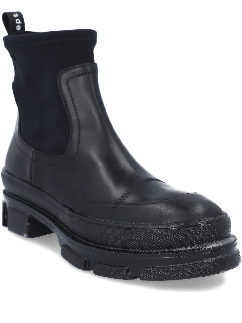 MOA CONCEPT elastic-panelled lug sole boots Black