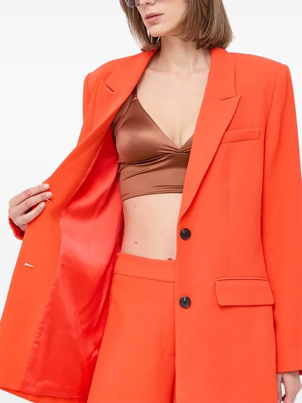  Notes Du Nord Single-breasted Blazer - Orange 