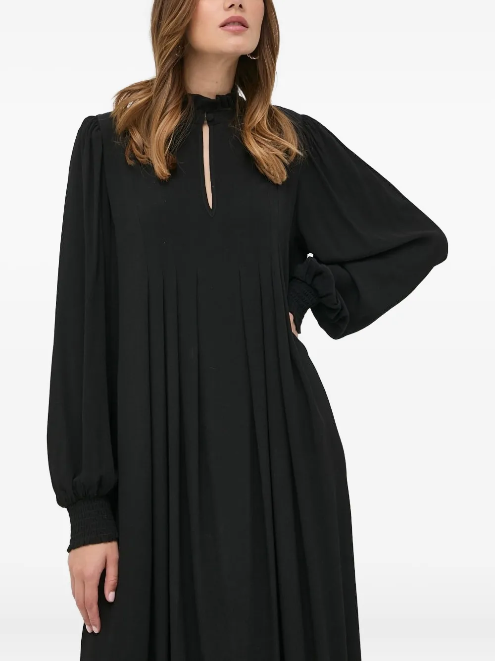 Notes du Nord pleated midi dress - Nero