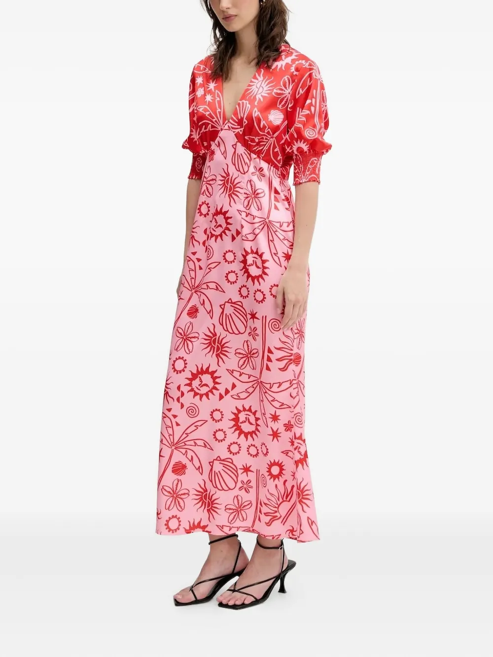 NEVER FULLY DRESSED Jurk met print Rood