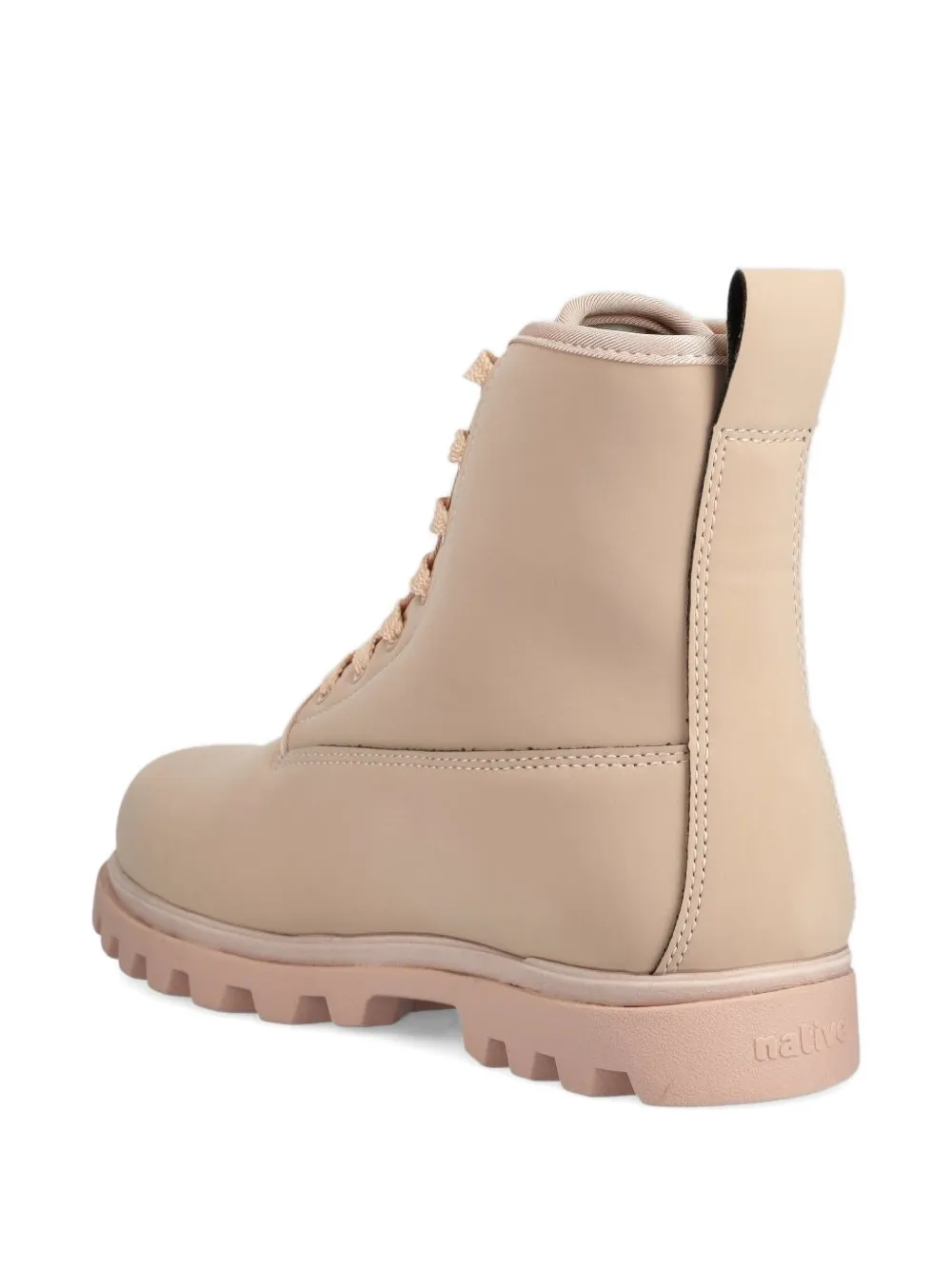 Native lace-up ridged-sole boots Neutrals
