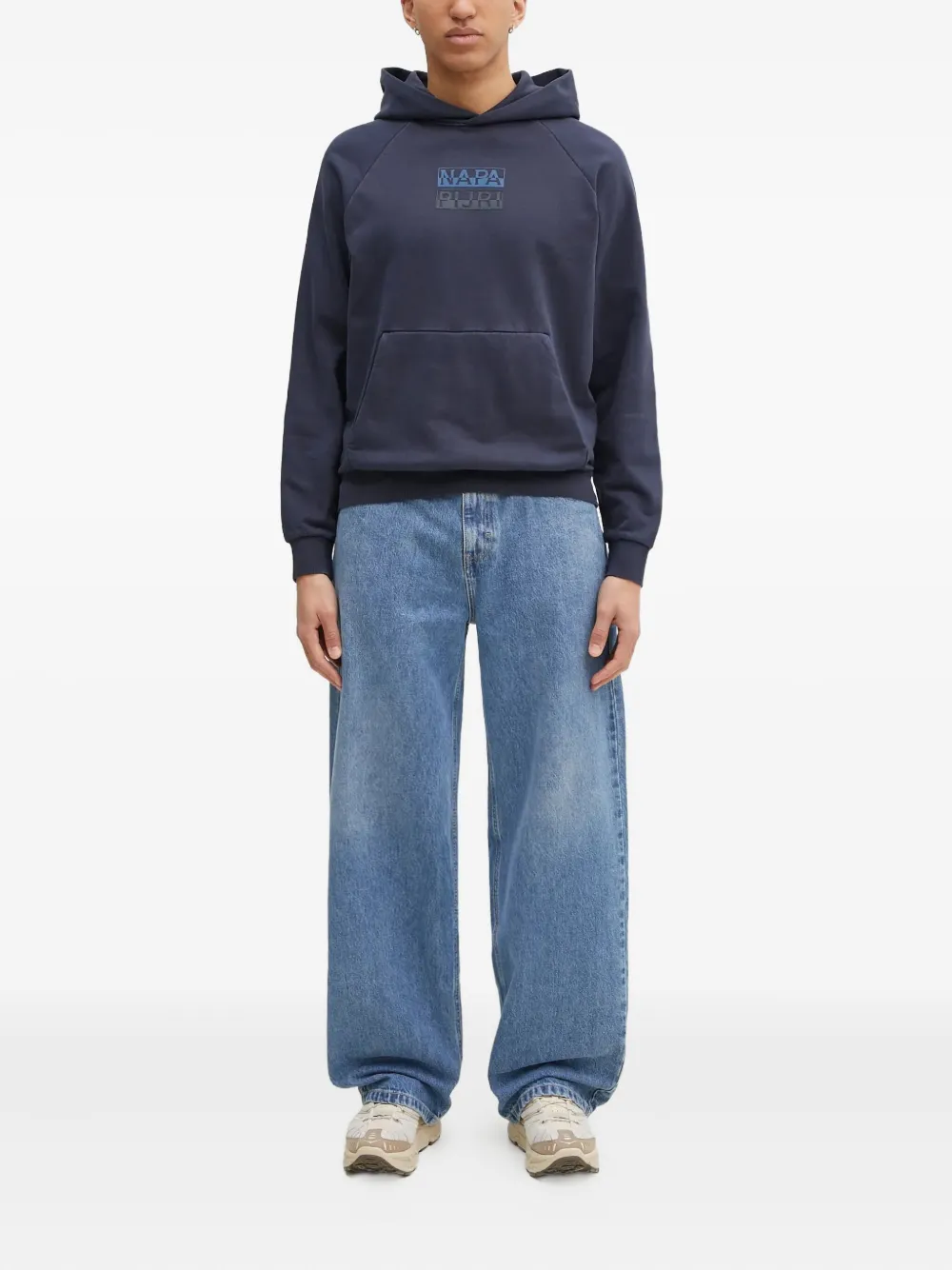 Napapijri Hoodie met logo Blauw