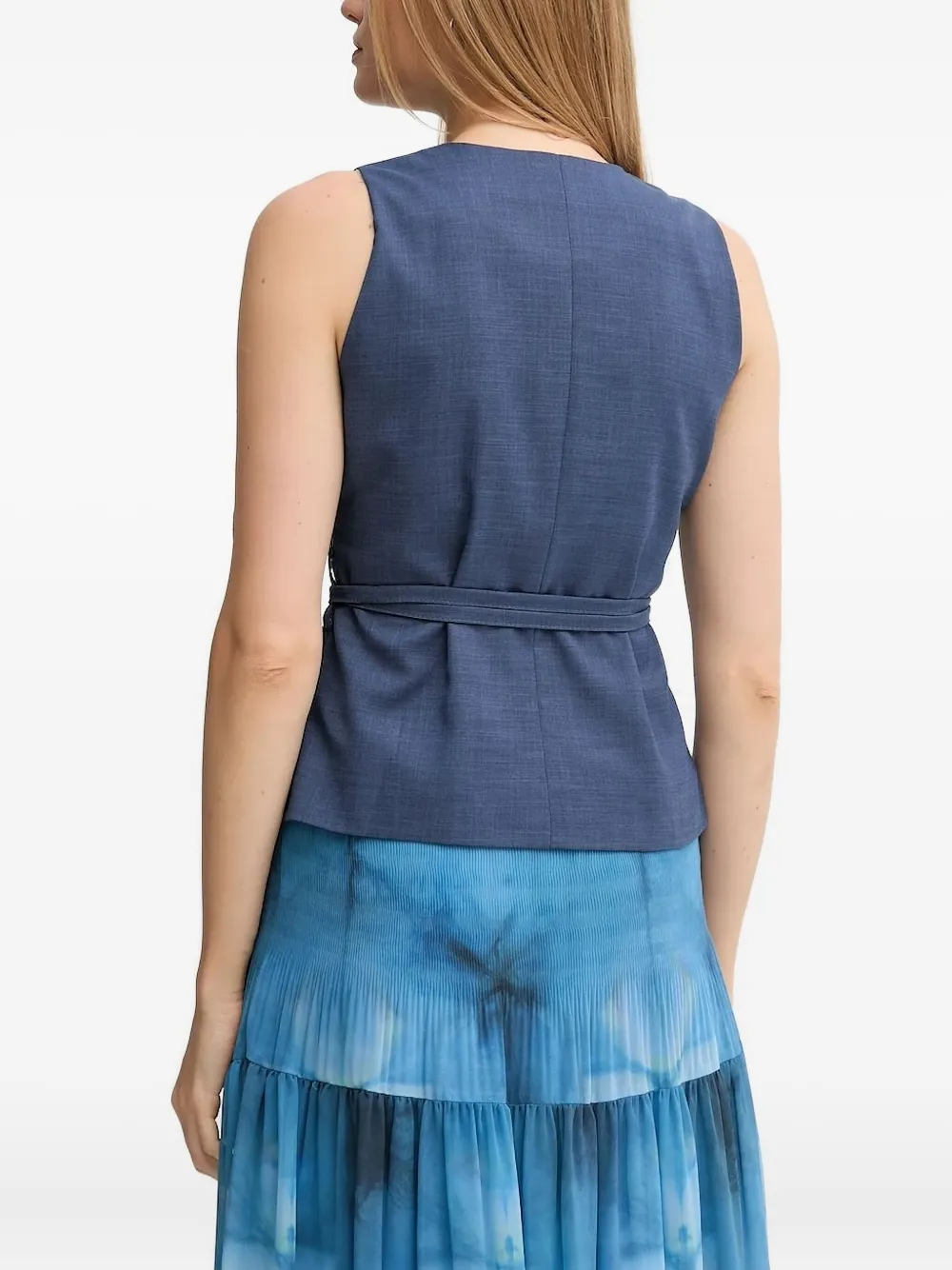 Sandro Ferrone Wrap-effect Sleeveless Top In Black