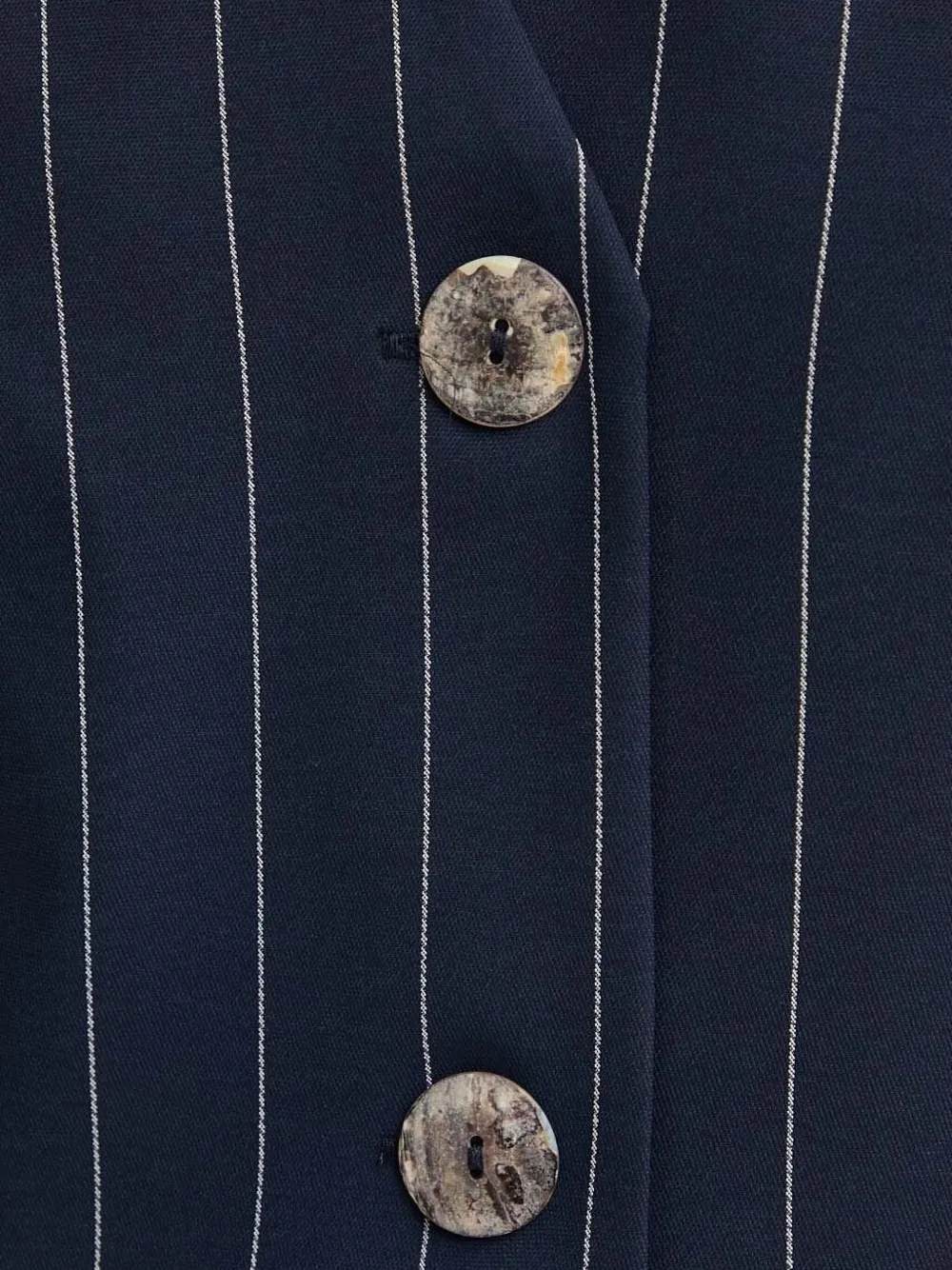 Sandro Ferrone Mouwloze top met krijtstreep Blauw