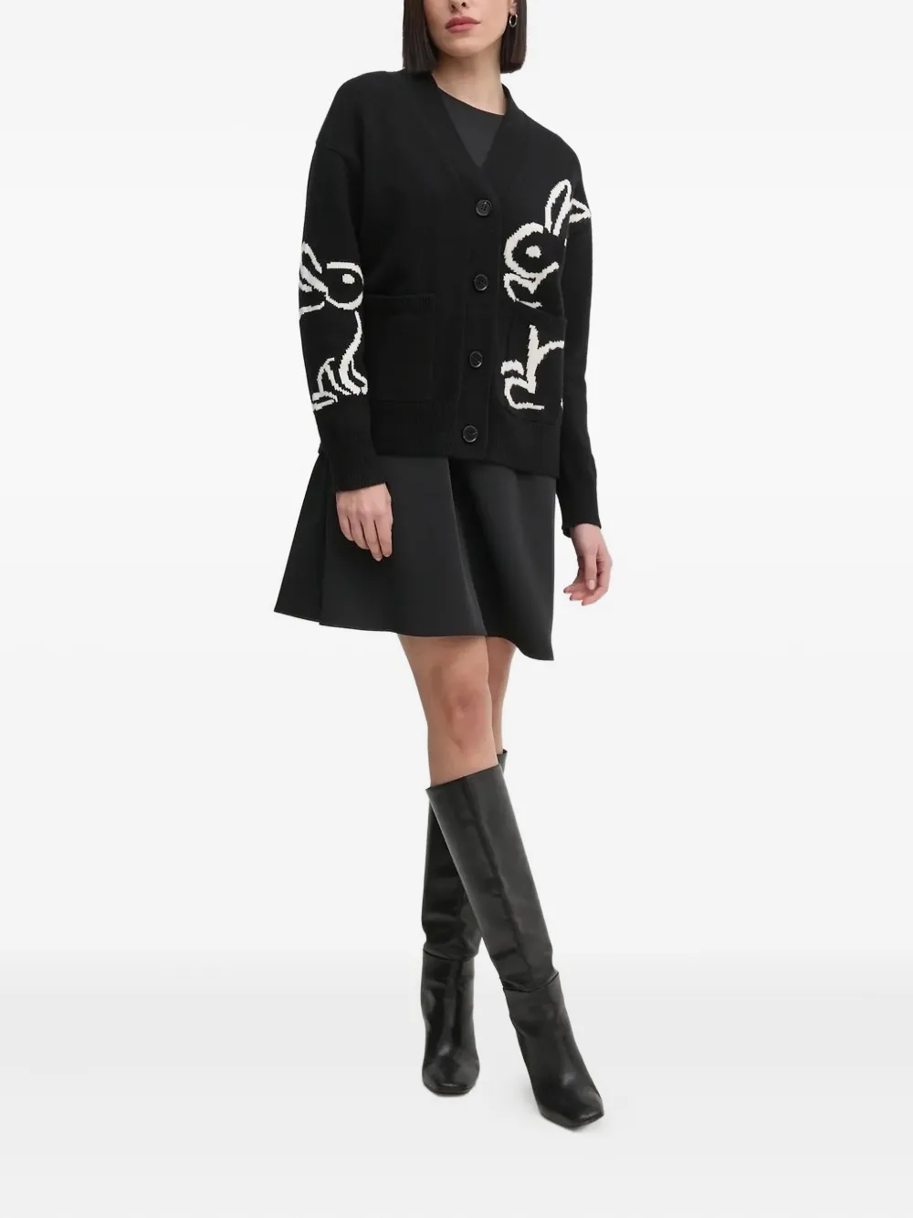 Sandro Ferrone rabbit-intarsia cardigan | Cardigans | Image 2