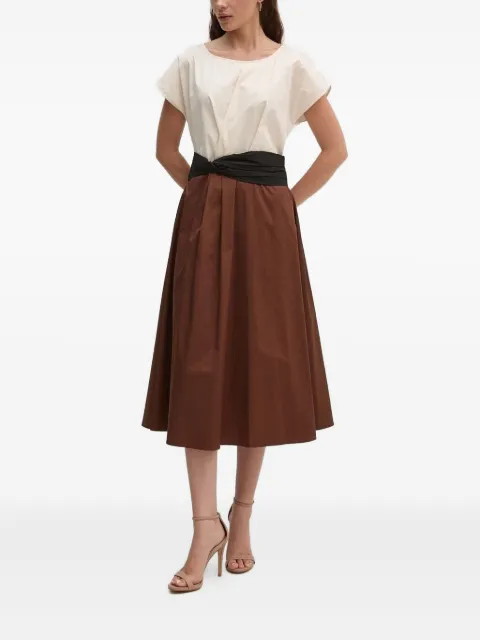 Sandro Ferrone belted pleated dress