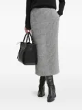 Sandro Ferrone houndstooth pocket midi skirt - Black