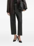 Sandro Ferrone faux-leather trousers - Black
