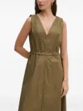 Sandro Ferrone V-neck drawstring maxi dress - Green