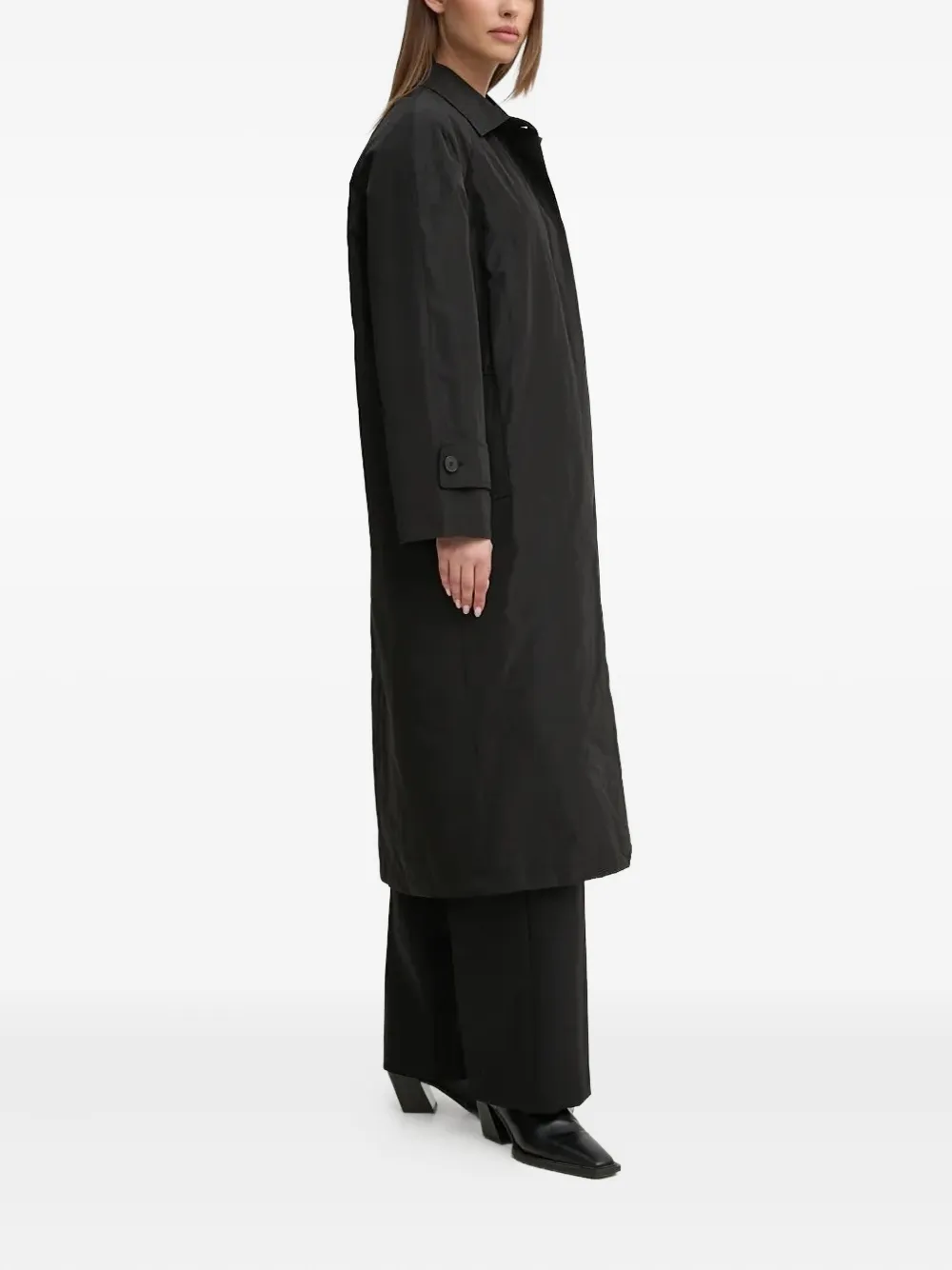 Sandro Ferrone Button-fastening Coat In Black
