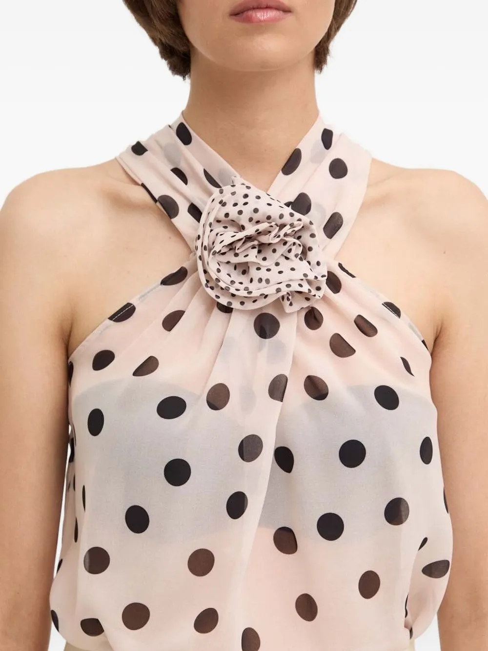Sandro Ferrone Shirt met stippen Beige