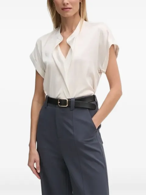 Sandro Ferrone keyhole-neckline short-sleeve top