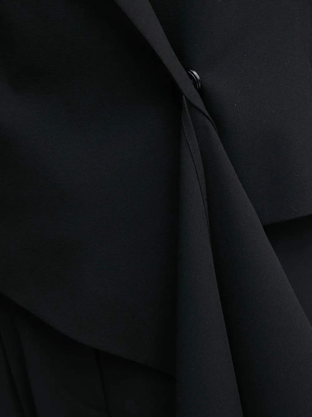 Sandro Ferrone Asymmetrische gedrapeerde blazer Zwart