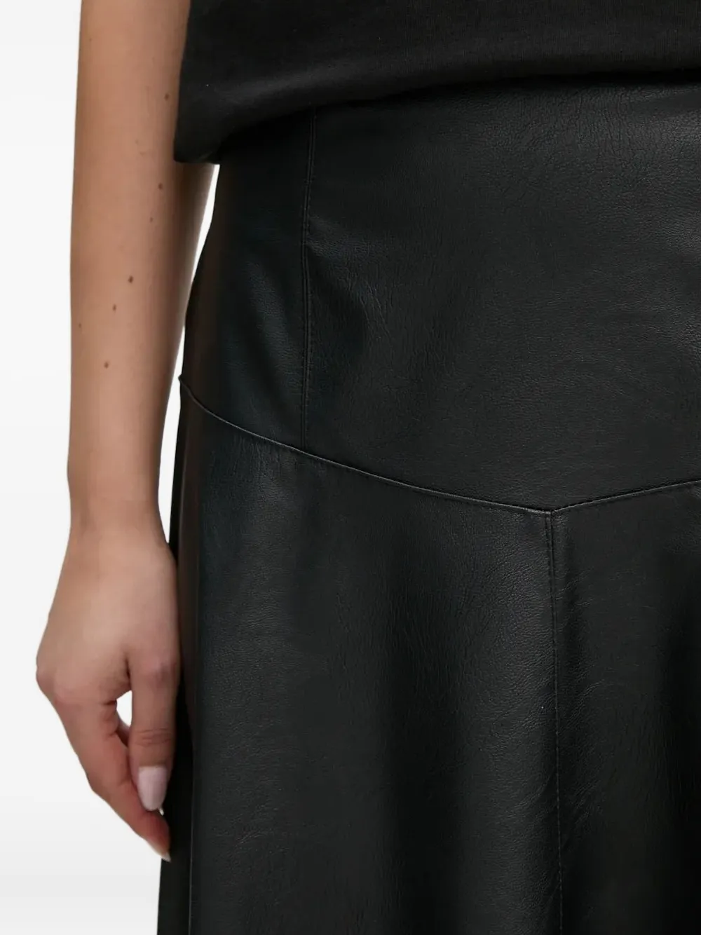 Sandro Ferrone Yoke-seam Midi Skirt In Black