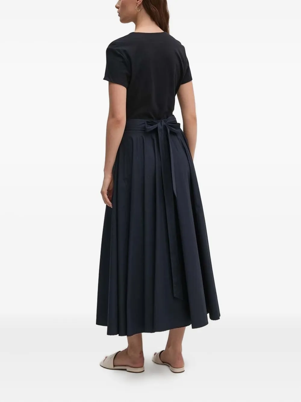 Sandro Ferrone Geplooide midi-jurk Blauw