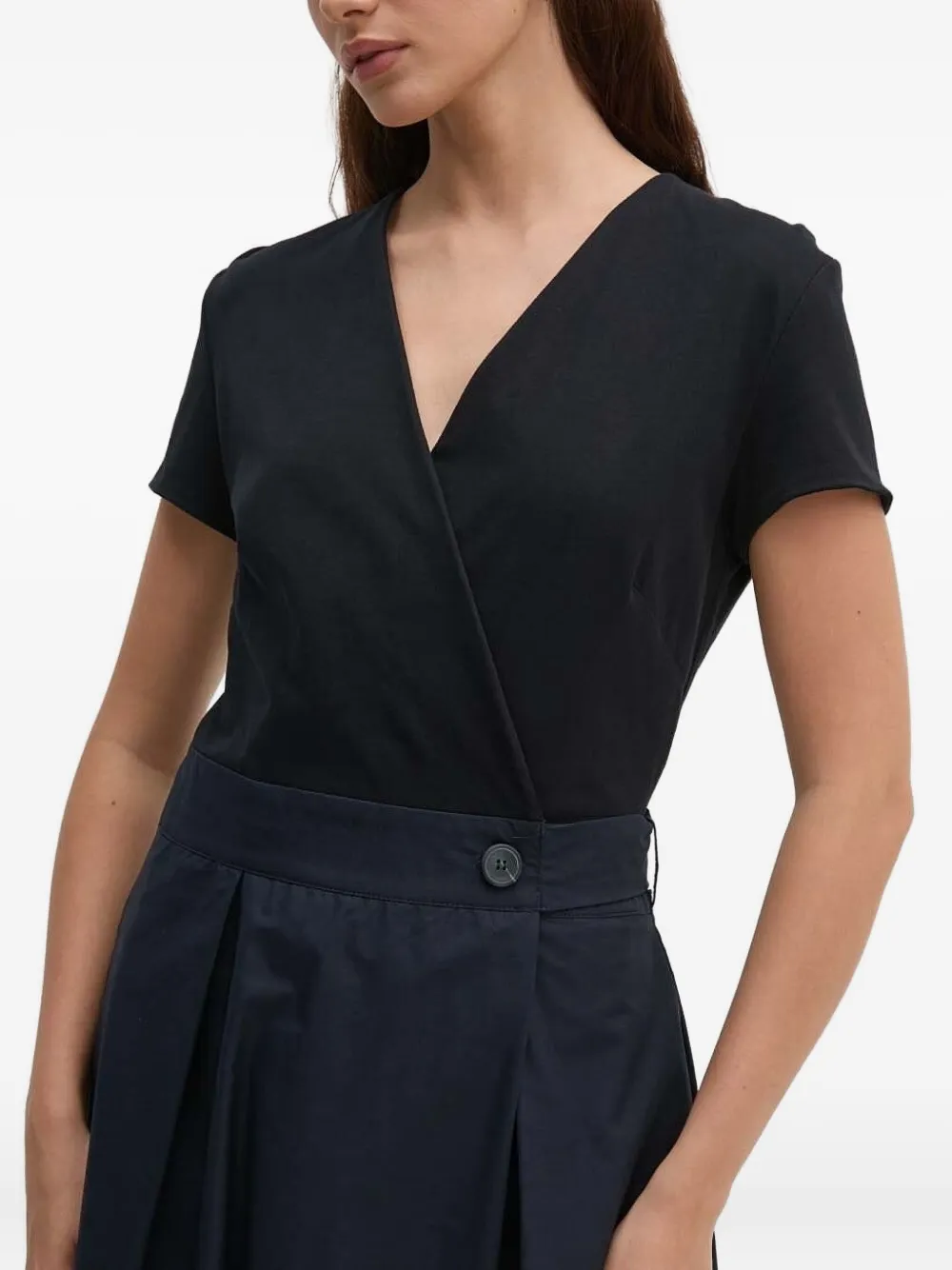 Sandro Ferrone Geplooide midi-jurk - Blauw