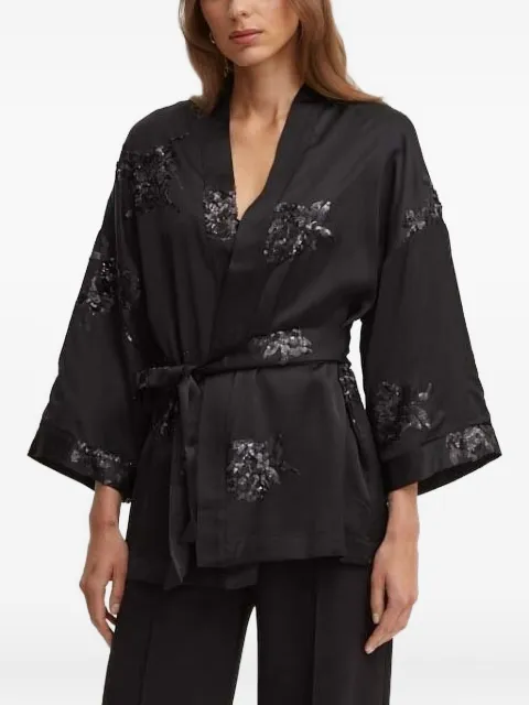 Sandro Ferrone sequin-embellished satin top