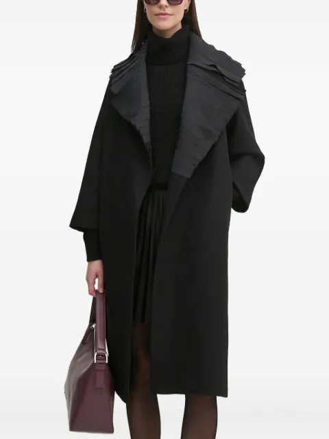 Sandro Ferrone pleated-collar belted coat