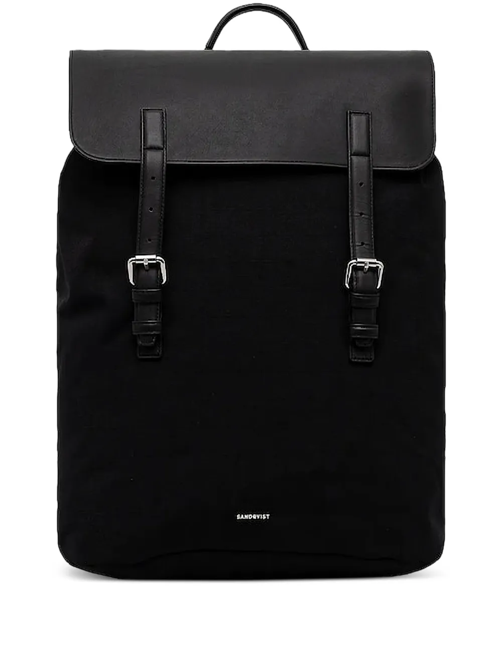 Sandqvist leather-detail backpack | Black | Image 1