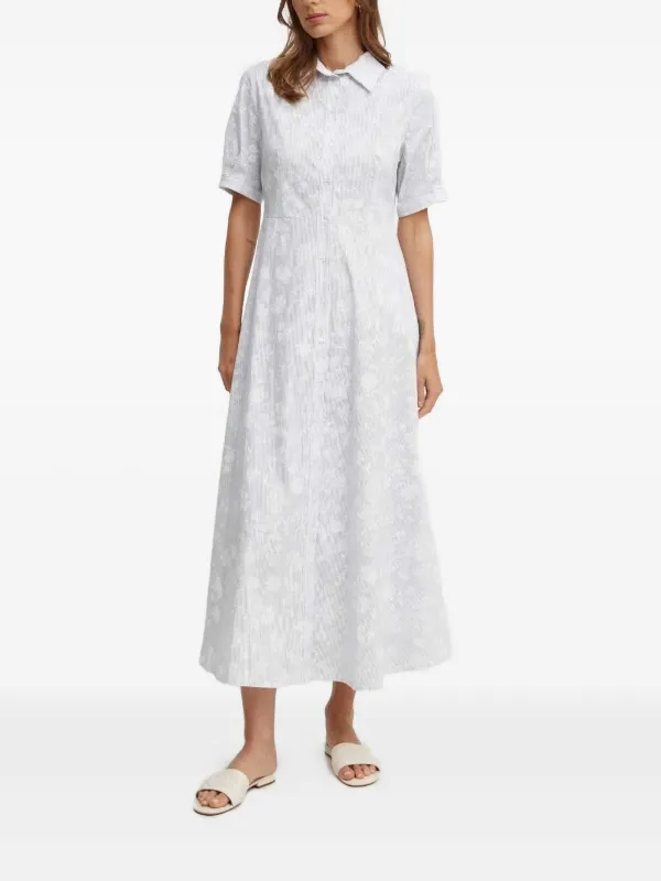 Sandro Ferrone robe-chemise à Fleurs Bleu FARFETCH FR