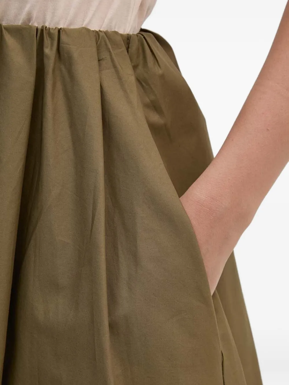 Sandro Ferrone Jurk met elastische taille Beige