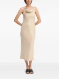 Sandro Ferrone cowl-neck slip midi day dress - Neutrals
