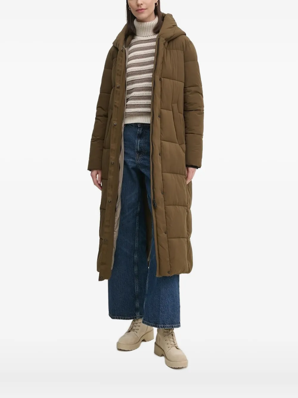 Sandro Ferrone hooded quilted jacket | Brown | Image 1