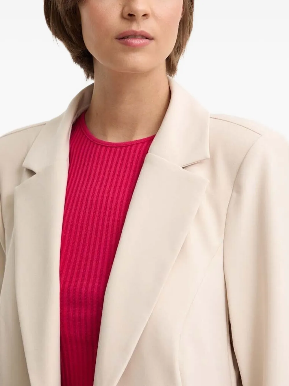 Sandro Ferrone Blazer met enkele rij knopen Beige