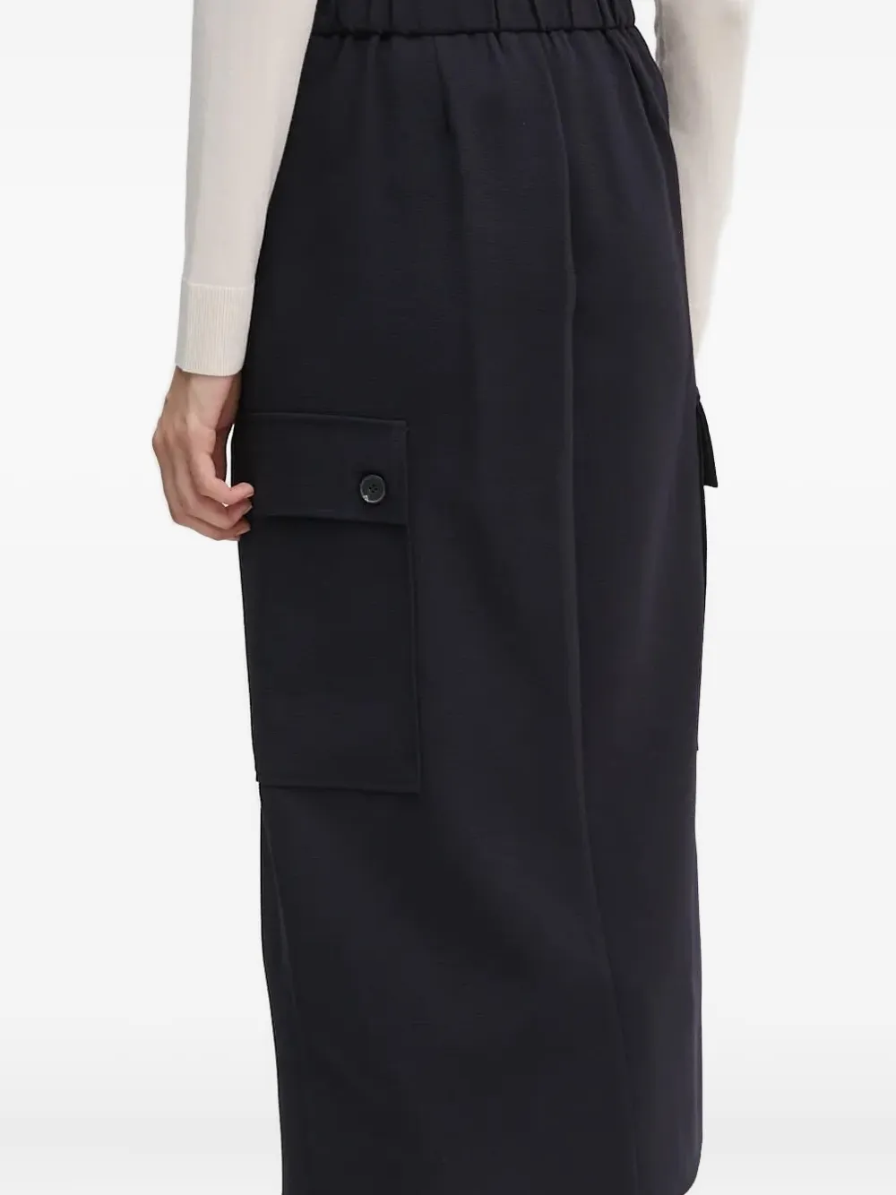 Sandro Ferrone pocket-detail midi skirt - Blauw