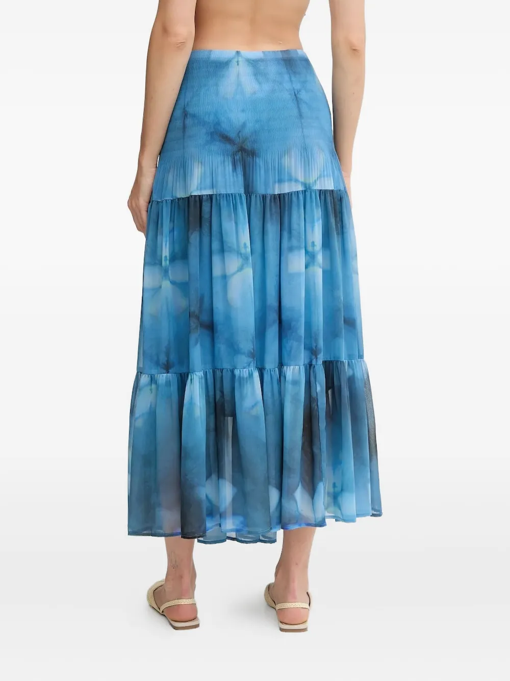 Sandro Ferrone Gelaagde midi-plooirok Blauw