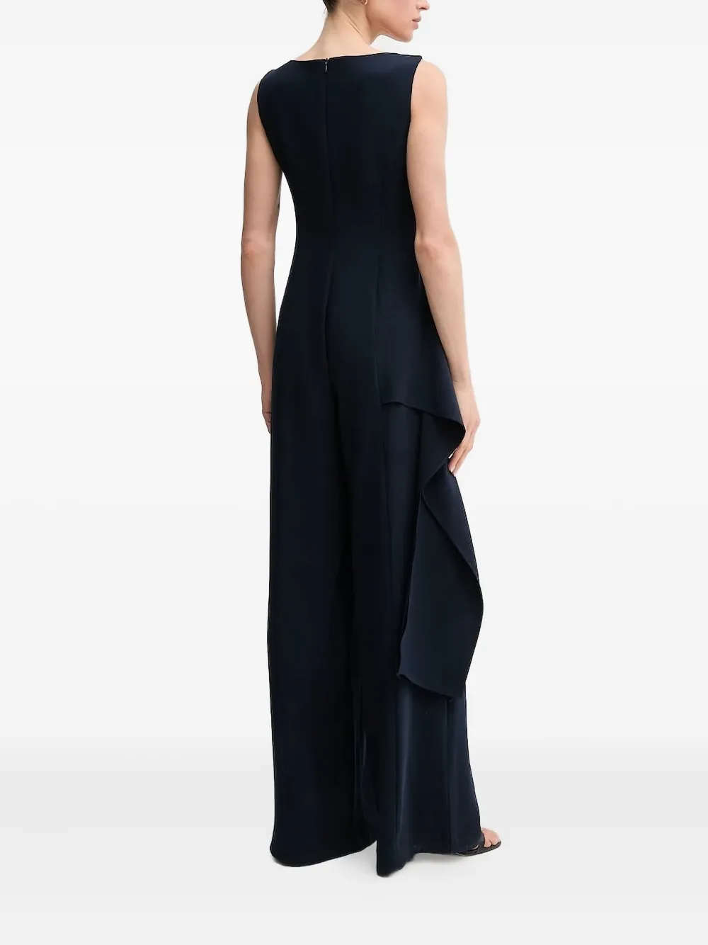 Sandro Ferrone Asymmetrisch jumpsuit met ruches Blauw