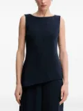 Sandro Ferrone asymmetric ruffle jumpsuit - Blue