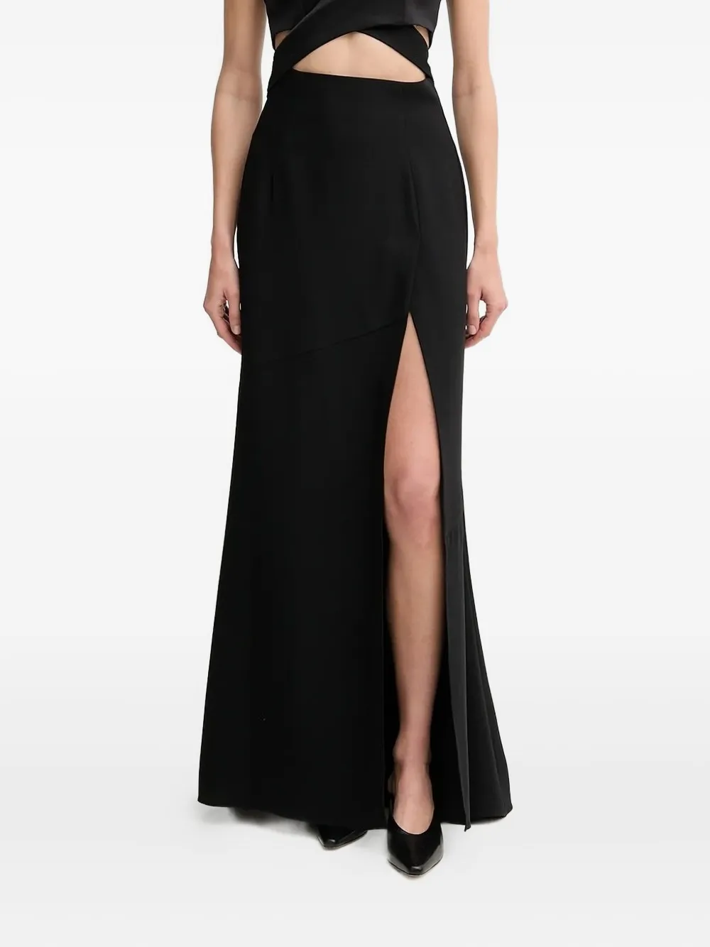Sandro Ferrone Maxi-rok met split Zwart