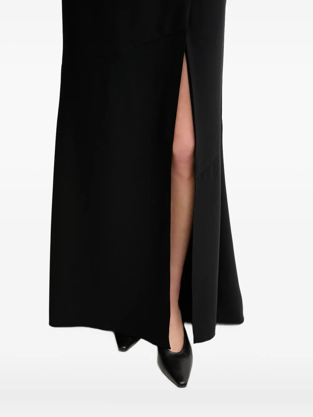 Sandro Ferrone Front-slit Maxi Skirt In Black