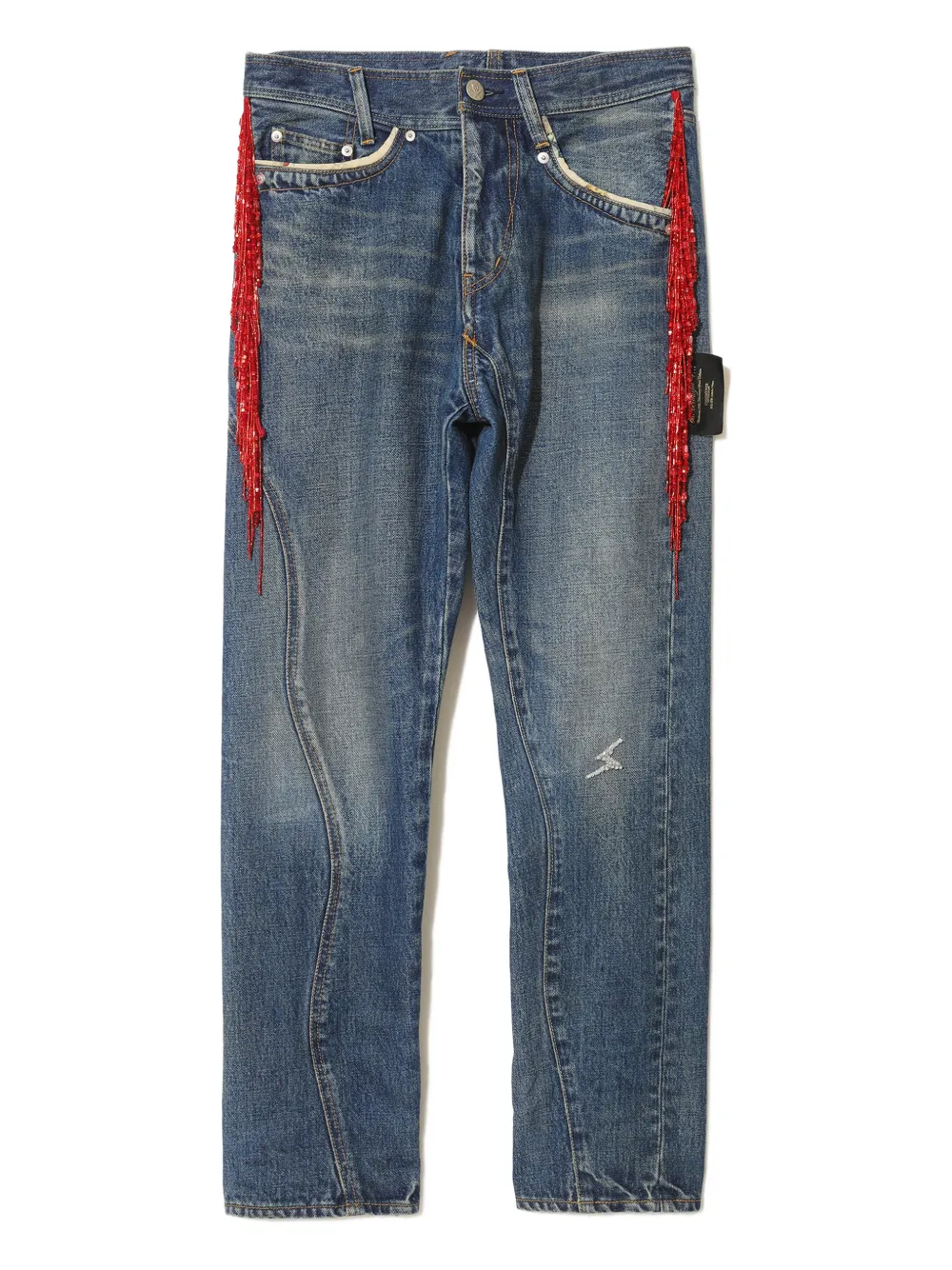 Undercover beaded-detailing trousers - Blu
