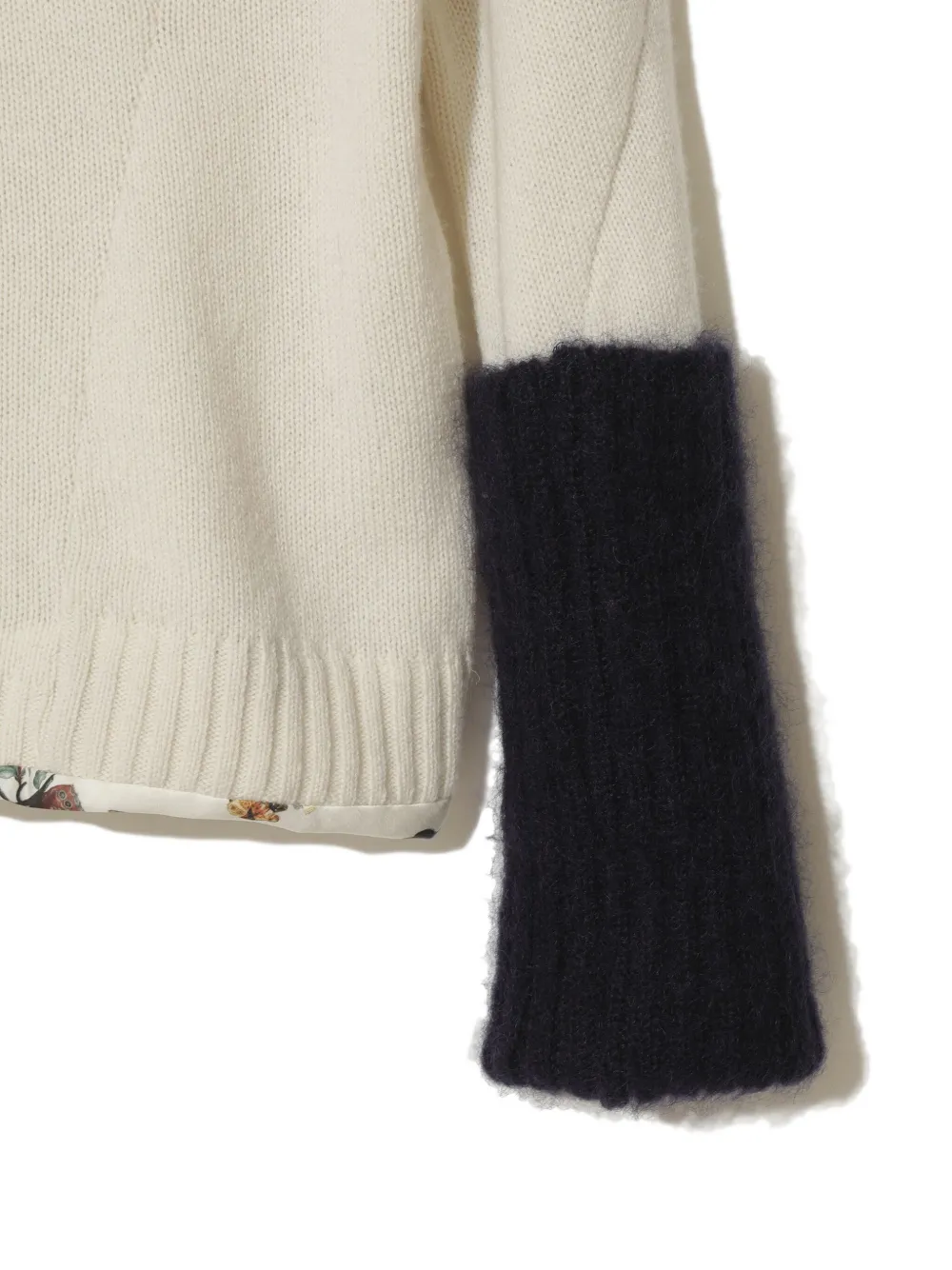 Undercover Colour-block Jumper In Neutral