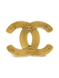 CHANEL Pre-Owned 1990-2000s CC brooch pin - Gold