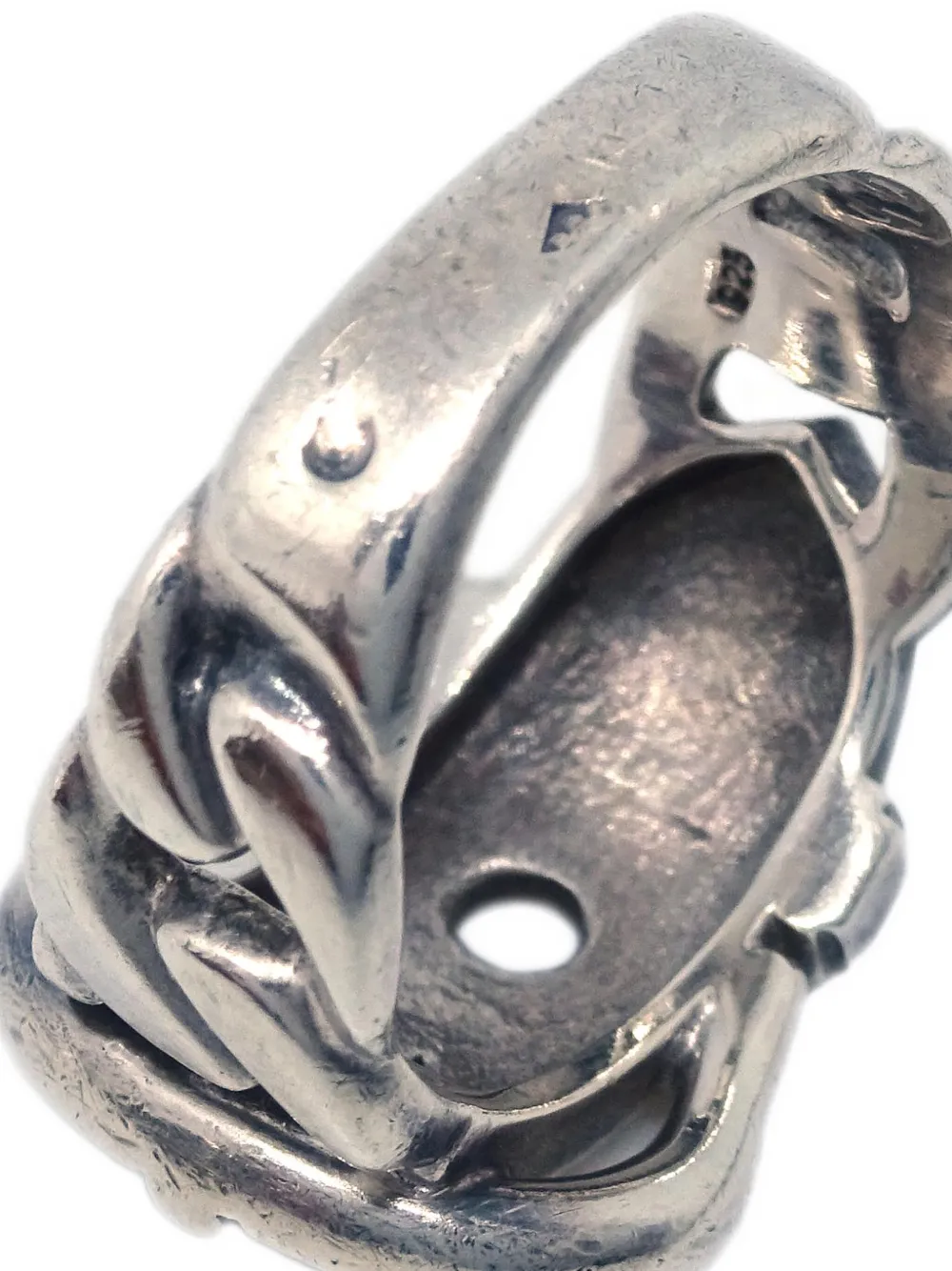 Pre-owned Hermes 1990-2000s Buckle-design Chain Ring