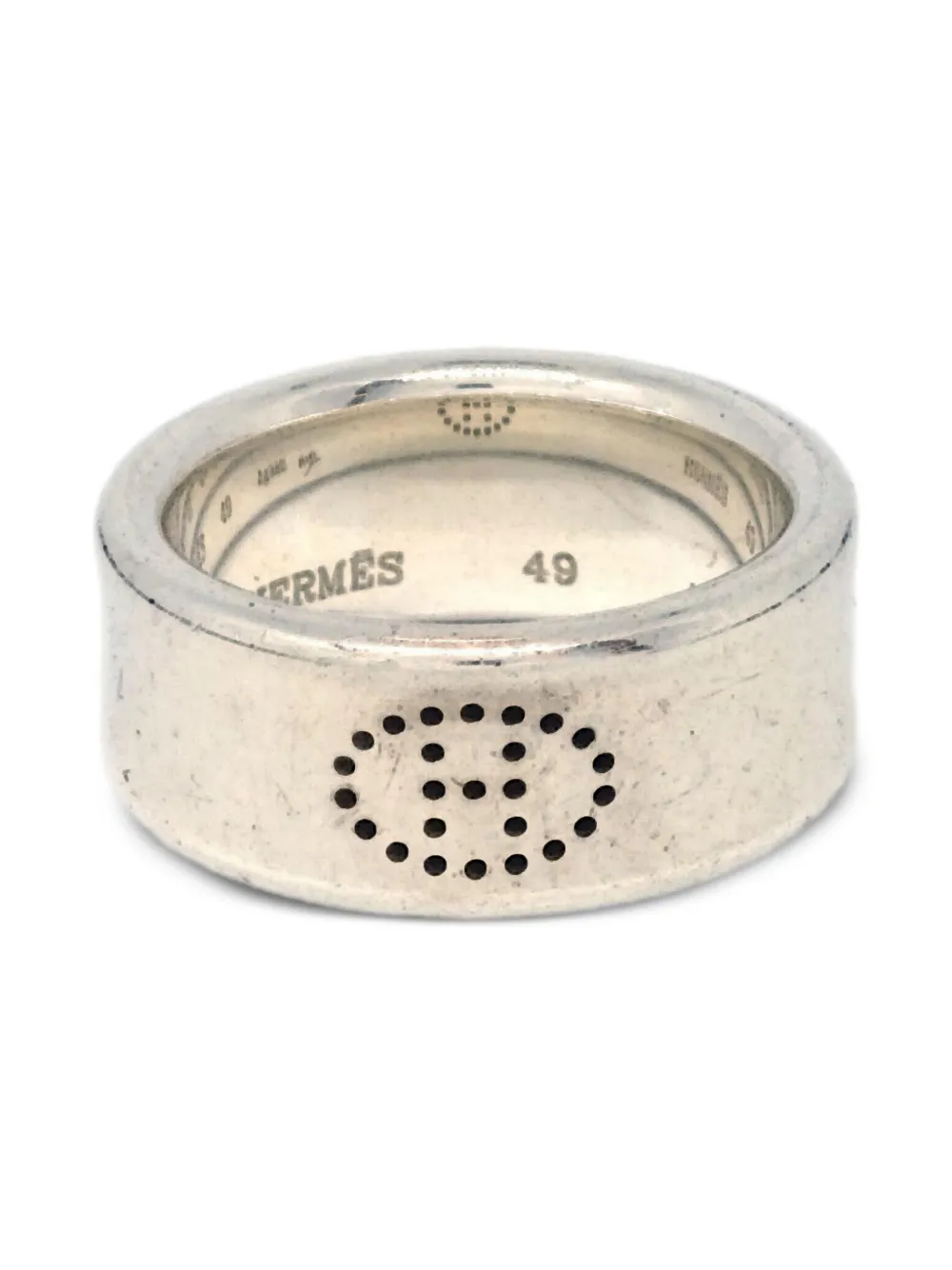 Hermès Pre-Owned 1990-2000s H リング - シルバートーン Hermès Pre-Owned 1990-2000s H リング - シルバートーン