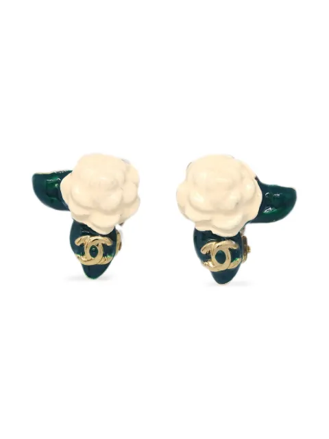 CHANEL Pre-Owned 2004 Camellia clip-on earrings