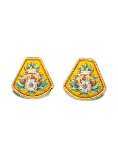 Hermès Pre-Owned 1990-2000s Cloisonne Ware earrings
